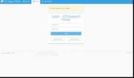 
							         ICS Support Portal - Login								  
							    