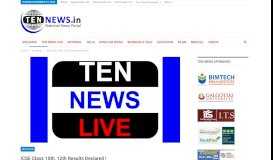 
							         ICSE class 10th, 12th results declared ! - tennews.in - National News ...								  
							    