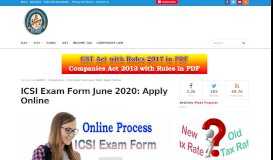
							         ICSI Exam Form Dec 2019: Online Enrollment Process ICSI ...								  
							    