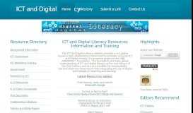 
							         ICT and Digital Literacy | Resources								  
							    