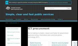 
							         ICT procurement | Digital Transformation Agency								  
							    