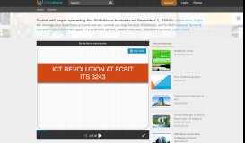 
							         Ict revolution at fcsit - SlideShare								  
							    