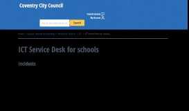 
							         ICT Service Desk for schools - Coventry City Council								  
							    