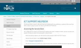
							         ICT Support Help Desk - About - DIT								  
							    