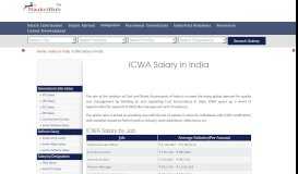 
							         ICWA Salary in India - by Job, Industry, Experience, Degree - Naukri Hub								  
							    