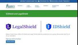 
							         ID Shield and Legal Shield // Abbey Credit Union Inc.								  
							    