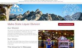 
							         Idaho State Liquor Division - Home Page								  
							    