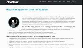 
							         Idea Management and Innovation - OneDesk								  
							    
