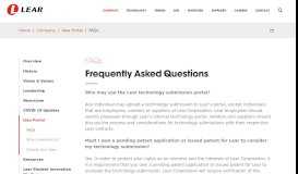 
							         Idea Portal FAQs | Lear Corporation								  
							    