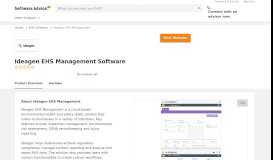 
							         Ideagen EHS Management Software - 2019 Reviews - Software Advice								  
							    