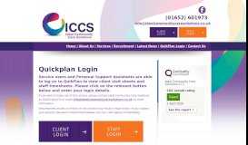 
							         Ideal Community Care Solutions (ICCS) - Quikplan login								  
							    