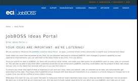 
							         Ideas Portal - Customer Portal | JobBOSS								  
							    