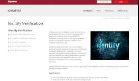 
							         Identity Verification | IDMatrix - Equifax								  
							    