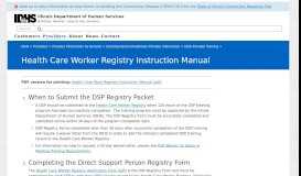 
							         IDHS: Health Care Worker Registry Instruction Manual - Illinois ...								  
							    