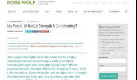 
							         Ido Portal: At NorCal Strength & Conditioning!! - Robb Wolf								  
							    