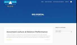 
							         ido portal | Balance Physiotherapy London Blog								  
							    
