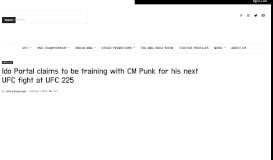 
							         Ido Portal claims to be training with CM Punk for his next UFC fight at ...								  
							    