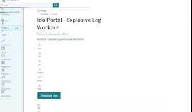 
							         Ido Portal - Explosive Leg Workout (128 views) - Scribd								  
							    