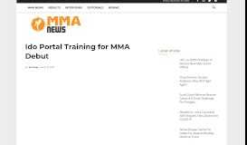 
							         Ido Portal Training for MMA Debut • MMA News								  
							    