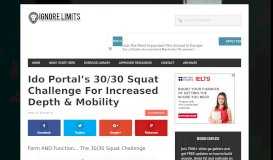 
							         Ido Portal's 30/30 Squat Challenge For Increased Depth & Mobility ...								  
							    
