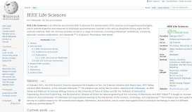 
							         IEEE Life Sciences - Wikipedia								  
							    