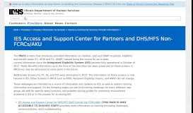 
							         IES for Partners Outside FCRCs/AKU - IDHS								  
							    