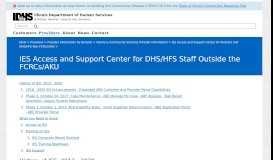 
							         IES Transition Center for DHS/HFS Staff Outside the FCRCs/AKU - IDHS								  
							    