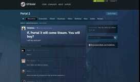 
							         If, Portal 3 will come Steam. You will buy? :: Portal 2 General ...								  
							    
