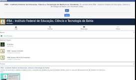 
							         IFBA - Instituto Federal de Educação, Ciência e Tecnologia da Bahia ...								  
							    