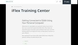 
							         iFlex Training Center - IQVIA								  
							    