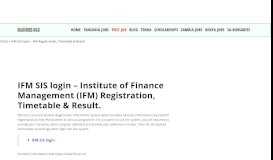 
							         IFM SIS login - IFM Registration, Timetable & Result 2020 ...								  
							    