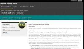 
							         ifolio Electronic Portfolio | Information Technology Services								  
							    