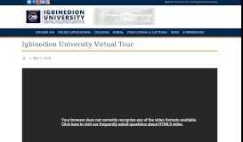 
							         Igbinedion University Virtual Tour - - Igbinedion University Okada								  
							    