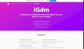 
							         IG:dm - Instagram Direct Messages on Desktop								  
							    