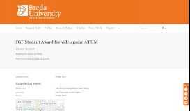 
							         IGF Student Award for video game ATUM — BUAS Research Portal								  
							    
