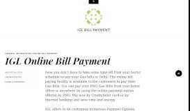 
							         IGL Online Bill Payment | IGL Bill Payment								  
							    