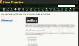 
							         IGN: Skyward Sword Wins People's Choice Game of the Year - Zelda ...								  
							    