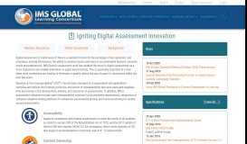 
							         Igniting Digital Assessment Innovation | IMS Global Learning Consortium								  
							    