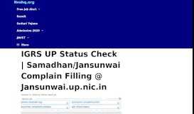 
							         IGRS UP status | Samadhan/Jansunwai complain filling jansunwai.up ...								  
							    