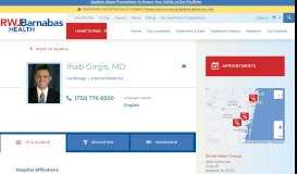 
							         Ihab Girgis MD - New Jersey Health System - RWJBarnabas Health								  
							    