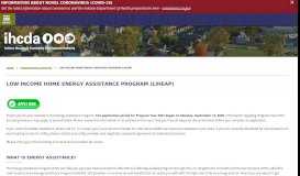 
							         IHCDA: Low Income Home Energy Assistance Program (LIHEAP)								  
							    