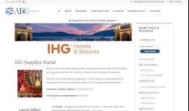 
							         IHG Supplier Portal - ABC Global Services								  
							    