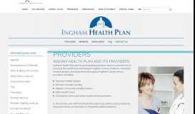
							         IHPC > Ingham Health Plan > IHP Providers								  
							    