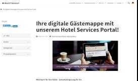 
							         Ihre digitale Gästemappe mit unserem Hotel Services Portal! - Hoist ...								  
							    