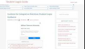
							         IIN Student Login at learn.integrativenutrition.com								  
							    