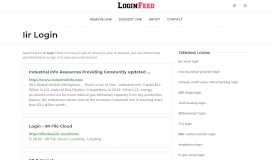 
							         Iir Login — Sign in to Account - loginfeed.com								  
							    