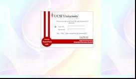
							         IIS - Login - UCSI University								  
							    