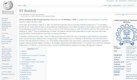 
							         IIT Bombay - Wikipedia								  
							    