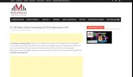 
							         IIT JEE Mains Online Counseling 2018 for Admission in NIT								  
							    