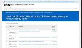 
							         IITAA Certification Report: State of Illinois Transparency ... - IDHS								  
							    